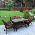 Комплект мебели из ротанга T130Br/LV520BB-Brown_Beige купить в Москве