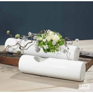 Кашпо керамическое Schale Canna INSPIRIO d 40; h 8 cm белый