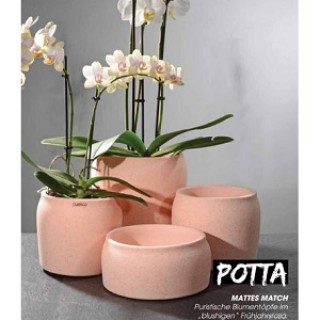 Кашпо керамическое Kübel Potta matt d 13 h 12 см розовый