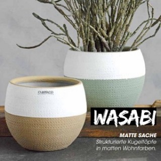 Кашпо керамическое Kübel Wasabi d 15 h 13 см белый/песок 