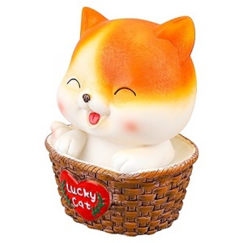 Копилка Котик в корзинке 17*14 см купить