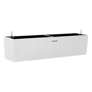 Кашпо RATTAN белый 79*18*18 см с автополивом Кашпо RATTAN белый 79*18*18 см с автополивом