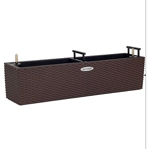 Кашпо RATTAN мокко 79*18*18 см с автополивом Кашпо RATTAN мокко 79*18*18 см с автополивом
