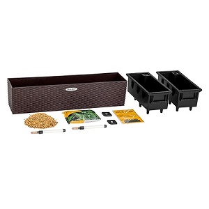 Кашпо RATTAN мокко 79*18*18 см с автополивом Кашпо RATTAN мокко 79*18*18 см с автополивом