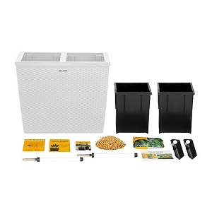 Кашпо RATTAN белый 66*33*56 см с автополивом Кашпо RATTAN белый 66*33*56 см с автополивом