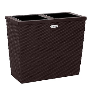 Кашпо RATTAN мокко 66*33*56 см с автополивом Кашпо RATTAN мокко 66*33*56 см с автополивом