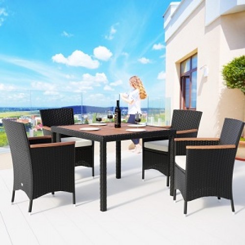 Комплект плетеной мебели AFM-440 90x90 4Pcs Black купить