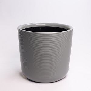 Кашпо Лион серый 30*30 см V- 16,6 л 