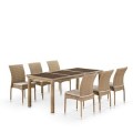 Обеденный комплект T365/Y380B-W65 Light Brown (6+1) купить Обеденный комплект T365/Y380B-W65 Light Brown (6+1) купить