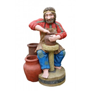 Гончар- садовая фигура с кашпо
