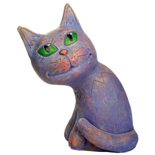 Фигура декоративная Лунный кот цветной Ф-034ц