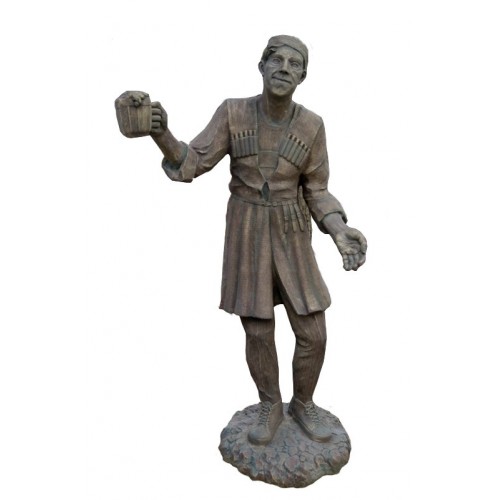 Большая Садовая фигура Балбес в бронзе, Кино герои- серия садовых фигур, Садовые скульптуры
